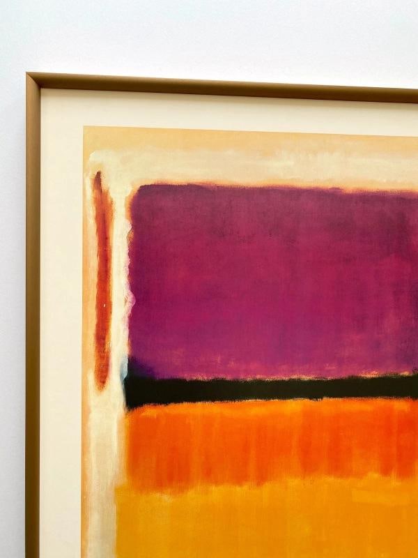 MARK ROTHKO RARE 1979 LITHO PRINT FRAMED EXHBT POSTER "VIOLET BLACK ORANGE" 1949 - 4