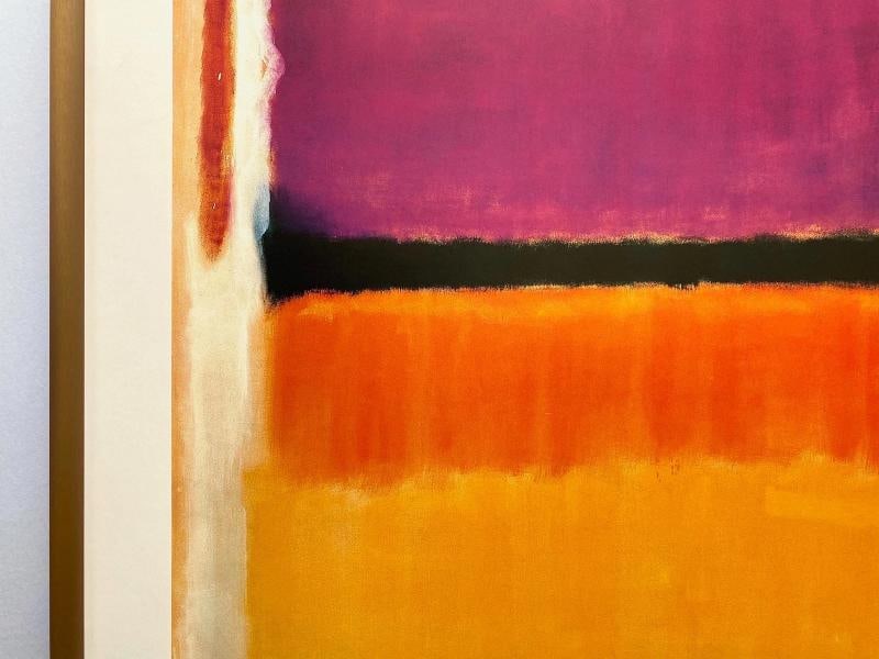 MARK ROTHKO RARE 1979 LITHO PRINT FRAMED EXHBT POSTER "VIOLET BLACK ORANGE" 1949 - 5