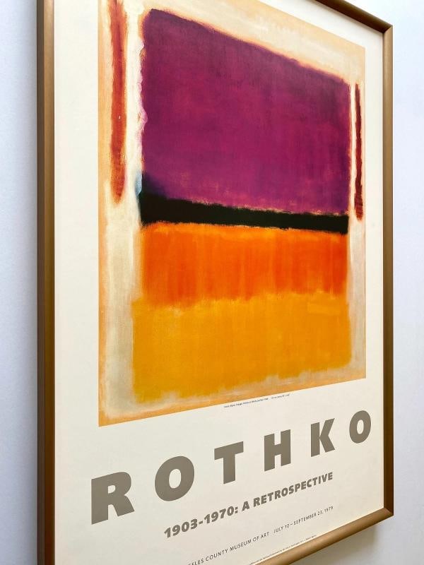 MARK ROTHKO RARE 1979 LITHO PRINT FRAMED EXHBT POSTER "VIOLET BLACK ORANGE" 1949 - 6