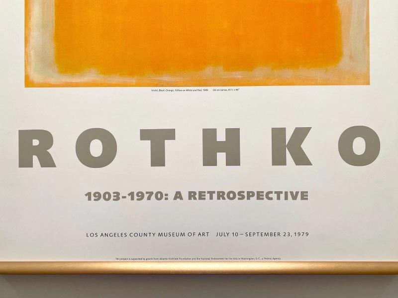 MARK ROTHKO RARE 1979 LITHO PRINT FRAMED EXHBT POSTER "VIOLET BLACK ORANGE" 1949 - 7