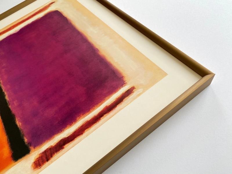 MARK ROTHKO RARE 1979 LITHO PRINT FRAMED EXHBT POSTER "VIOLET BLACK ORANGE" 1949 - 9
