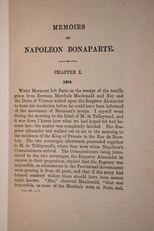 Louis Antoine Fauvelet De Bourrienne / Memoirs of Napoleon Limited Edition 1906 - 17