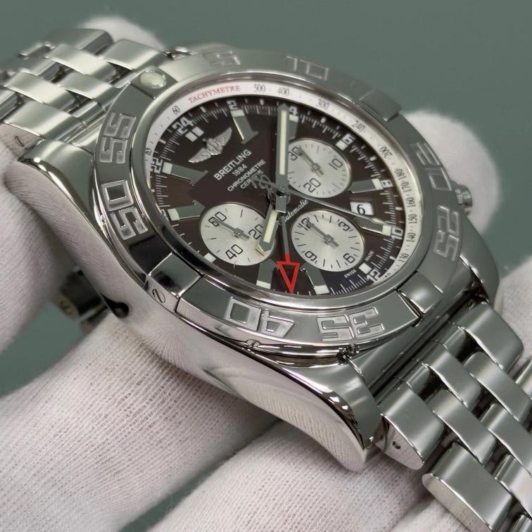 Breitling Chronomat GMT AB0410 47mm Brown Dial Stainless Steel - 6