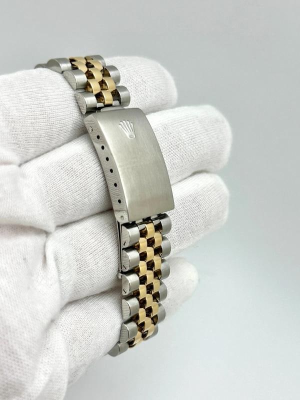 Rolex Datejust 16233 Blue Vignette Diamond Dial 18K Gold Steel Box Papers - 6
