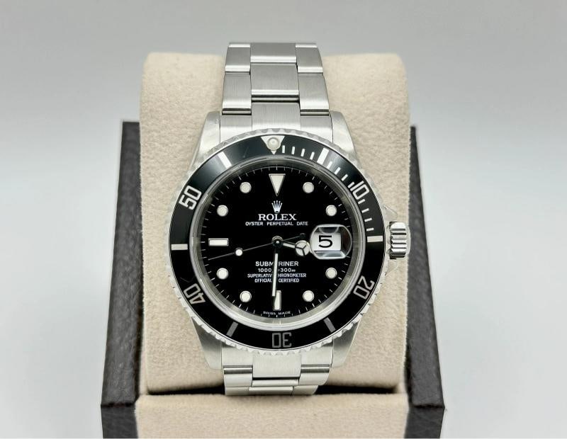 2005 Rolex Submariner Date 16610 40mm Black Stainless Steel Box Paper - 5