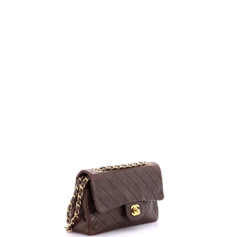 Chanel Vintage Classic Double Flap Bag Quilted Lambskin Small - 2