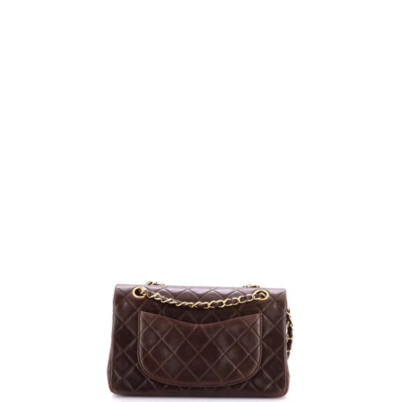 Chanel Vintage Classic Double Flap Bag Quilted Lambskin Small - 3