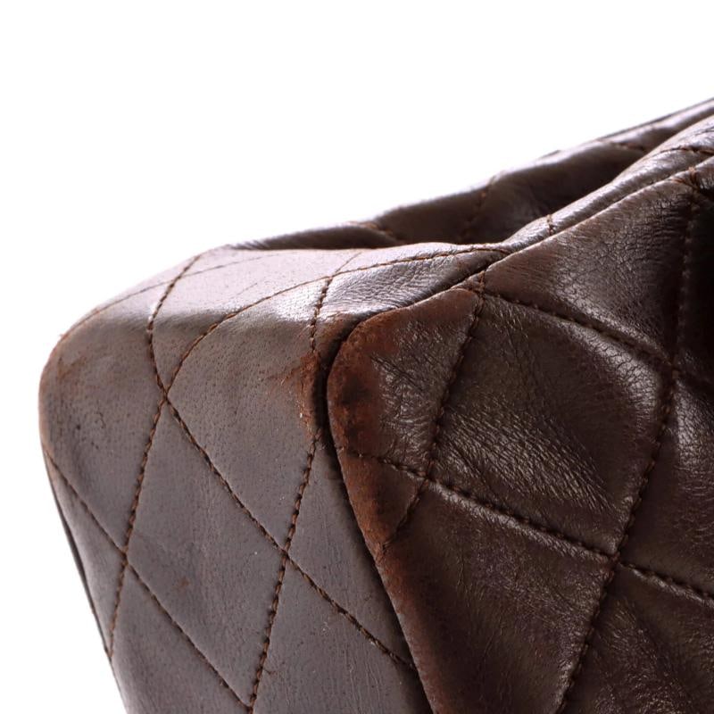 Chanel Vintage Classic Double Flap Bag Quilted Lambskin Small - 6