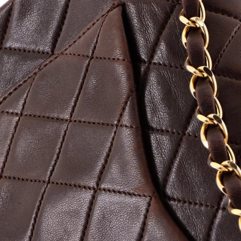 Chanel Vintage Classic Double Flap Bag Quilted Lambskin Small - 7