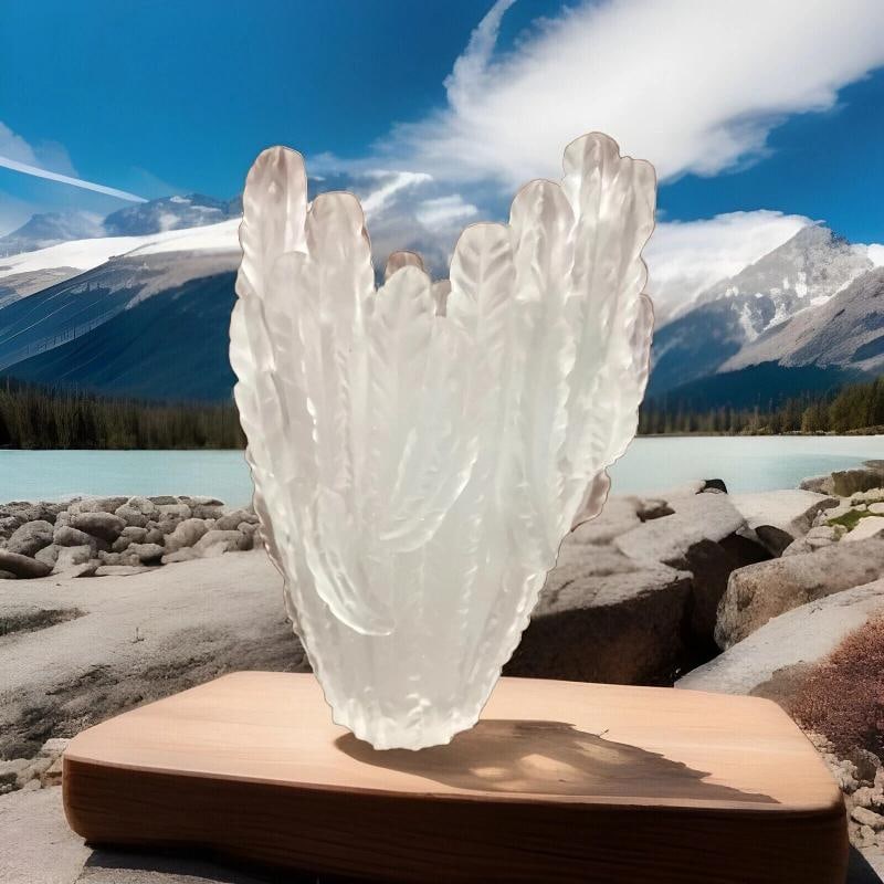 Nancy Daum Style Cactus Vase Clear Heavy Crystal Maker Unknown H10Ã¢â‚¬ - 4