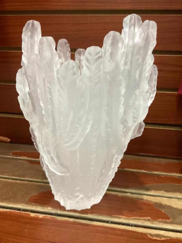 Nancy Daum Style Cactus Vase Clear Heavy Crystal Maker Unknown H10Ã¢â‚¬ - 5