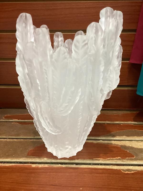 Nancy Daum Style Cactus Vase Clear Heavy Crystal Maker Unknown H10Ã¢â‚¬ - 7