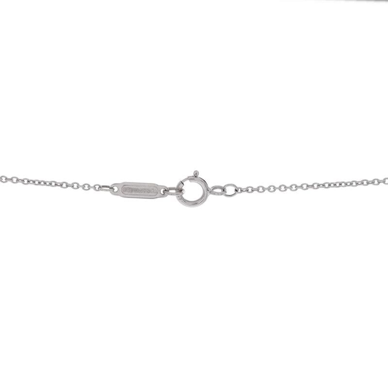 Tiffany & Co. Crown Key Pendant Necklace 18K White Gold with Diamonds - 4