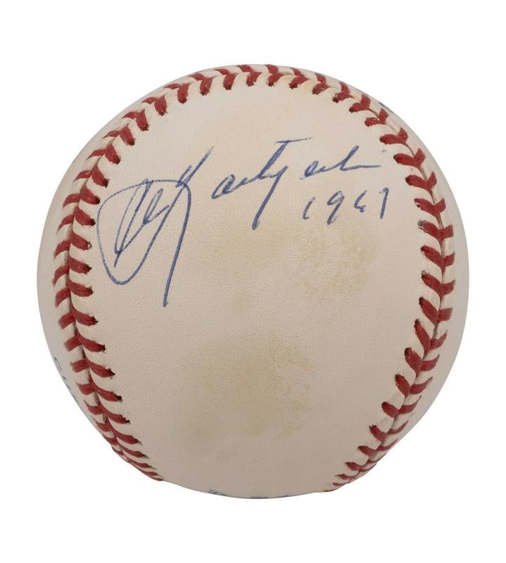 Beautiful Mickey Mantle Triple Crown 1956 Signed Inscribed Baseball PSA DNA - 2