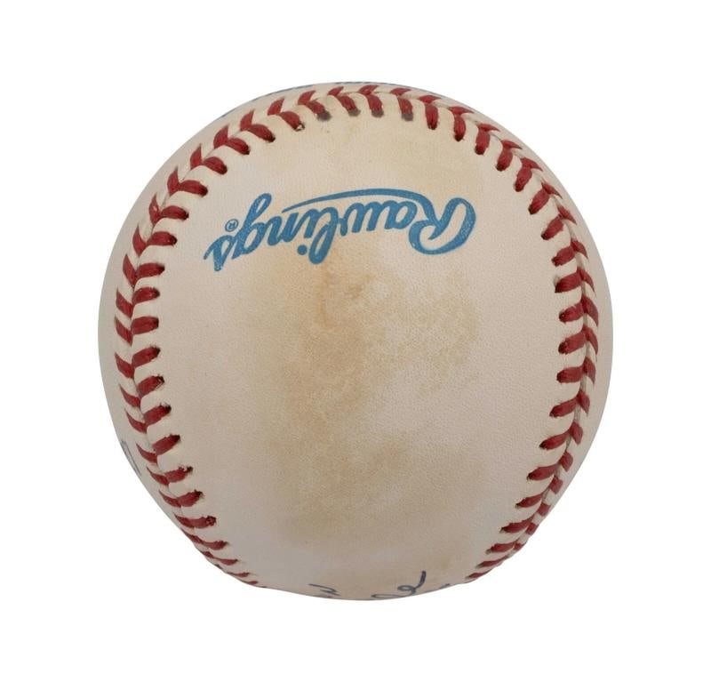 Beautiful Mickey Mantle Triple Crown 1956 Signed Inscribed Baseball PSA DNA - 6