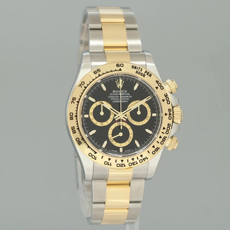 2026 NEW PAPERS Rolex Daytona 126503 Black Chronograph Two Tone Gold Steel Watch - 3