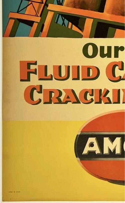 Original Vintage Poster AMOCO MORE BAD NEWS FOR THE AXIS USA WWII World War OL - 4