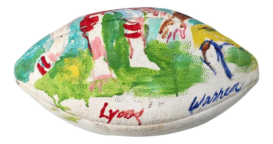 LeRoy Neiman Signed Hand-Painted Art Football JSA COA RARE - 2