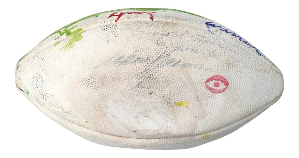 LeRoy Neiman Signed Hand-Painted Art Football JSA COA RARE - 4