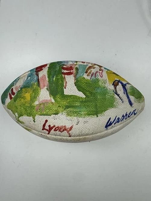 LeRoy Neiman Signed Hand-Painted Art Football JSA COA RARE - 8