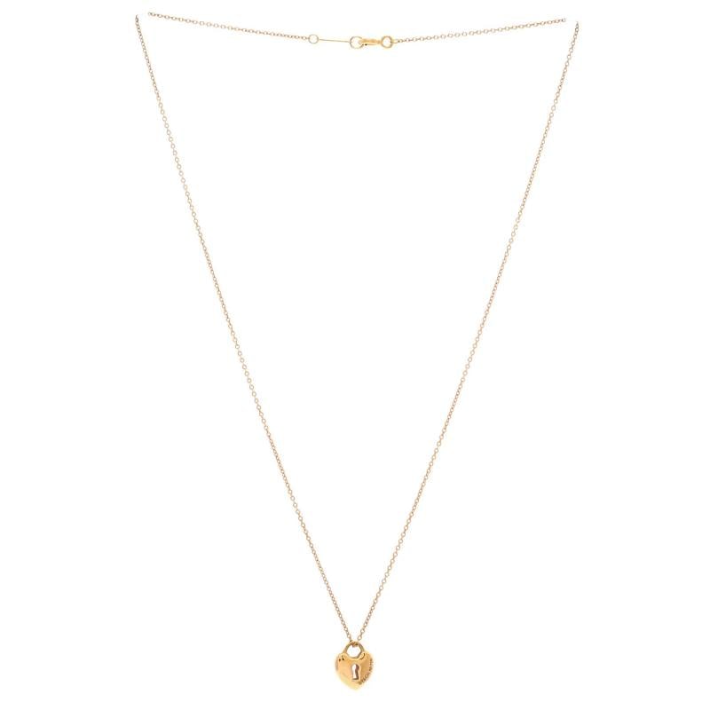 Tiffany & Co. Heart Lock Pendant Necklace 18K Rose Gold - 2