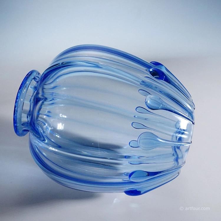 Large Vetro Soffiato Glass Vase by Vittorio Zecchin for Venini Murano 1924 - 11