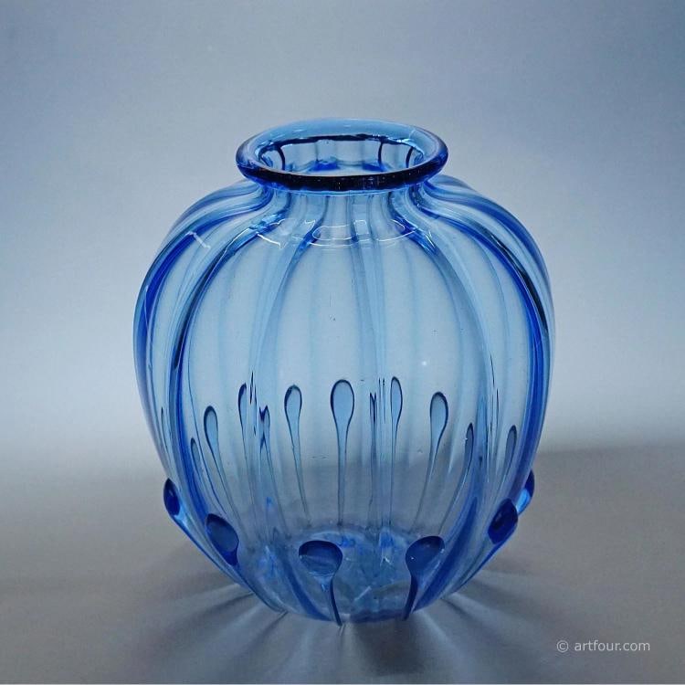 Large Vetro Soffiato Glass Vase by Vittorio Zecchin for Venini Murano 1924 - 9