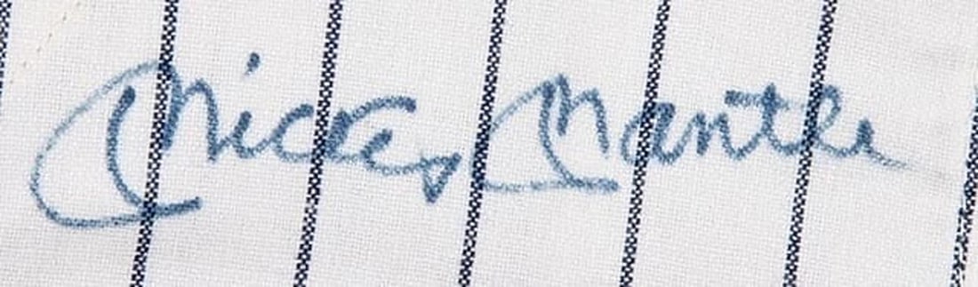 Mickey Mantle Signed 1951 New York Yankees Rookie Game Model Jersey JSA COA - 3