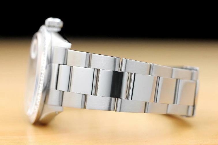 MENS ROLEX DATEJUST 1603 WHITE DIAL 18K WHITE GOLD 1.60 CT DIAMOND STEEL WATCH - 5