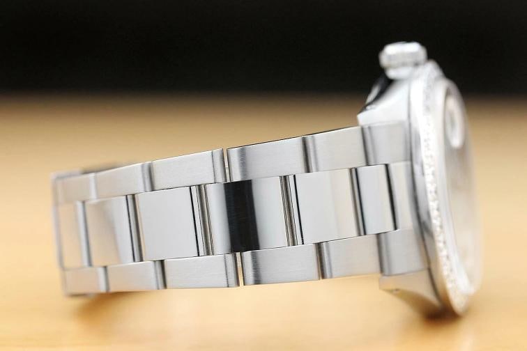 MENS ROLEX DATEJUST 1603 WHITE DIAL 18K WHITE GOLD 1.60 CT DIAMOND STEEL WATCH - 7