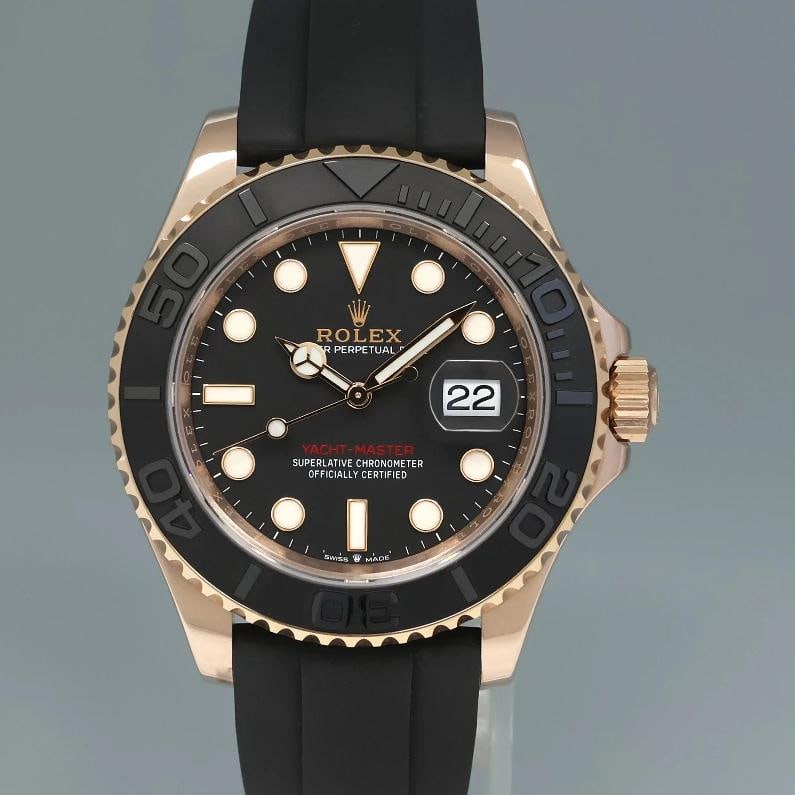 NEW 2021 PAPERS Rolex Yacht-Master 126655 Everose Gold 40mm Oysterflex Watch Box - 2