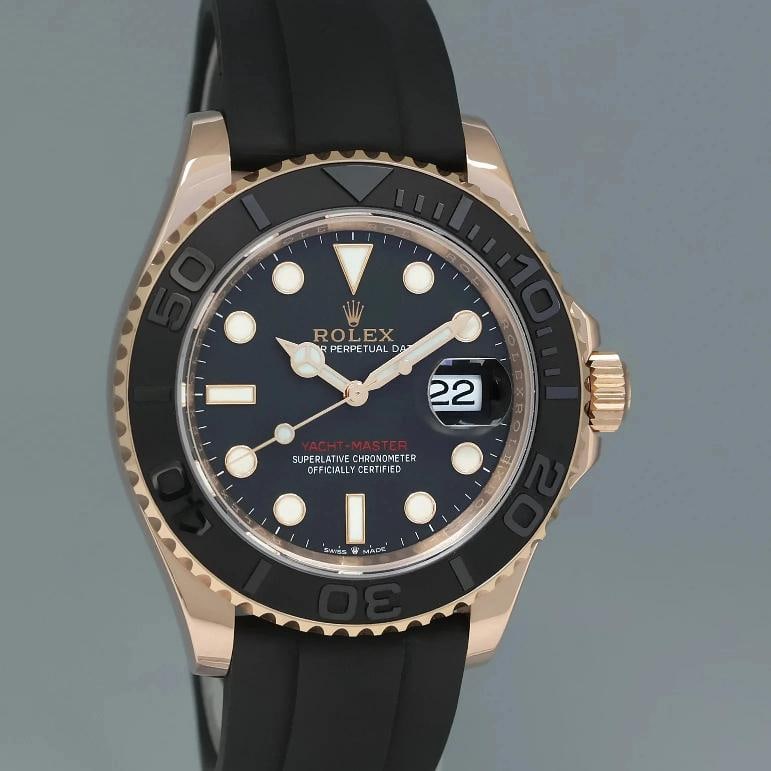 NEW 2021 PAPERS Rolex Yacht-Master 126655 Everose Gold 40mm Oysterflex Watch Box - 3