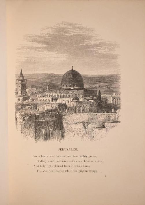 c.1870 Lays of the Holy Land Jerusalem Israel Fine Leather Binding Rare - 19