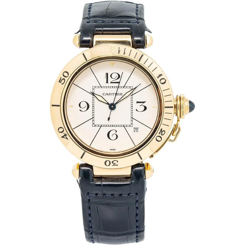 Cartier Pasha 820907 18k Yellow Gold Automatic White Dial Men's Watch 38mm - 2