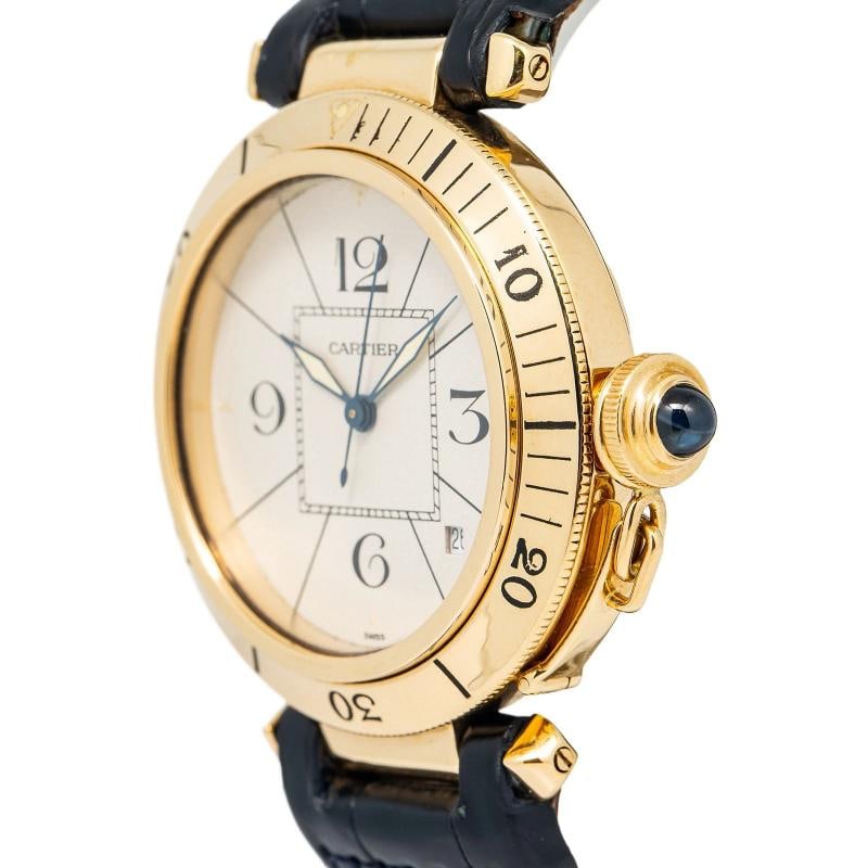 Cartier Pasha 820907 18k Yellow Gold Automatic White Dial Men's Watch 38mm - 3