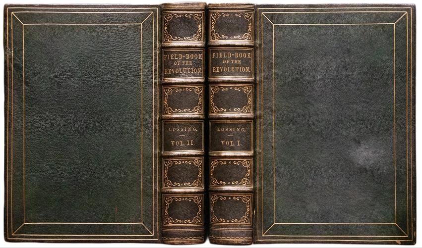 Benson J Lossing / The Pictorial Field-Book of The Revolution 1855: Author: Benson J. Lossing,Country of Origin: United States of America,Publisher: Harper & Brothers,Year Printed: 1855,Binding: Leather