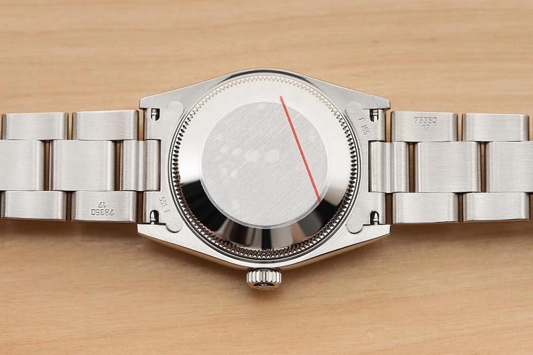 ROLEX OYSTER PERPETUAL MIDSIZE 67480 UNISEX SALMON 3-6-9 STAINLESS STEEL WATCH - 12
