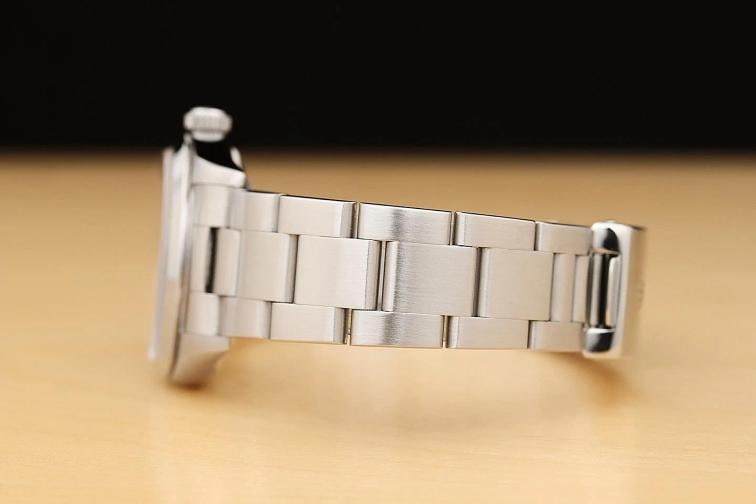 ROLEX OYSTER PERPETUAL MIDSIZE 67480 UNISEX SALMON 3-6-9 STAINLESS STEEL WATCH - 5
