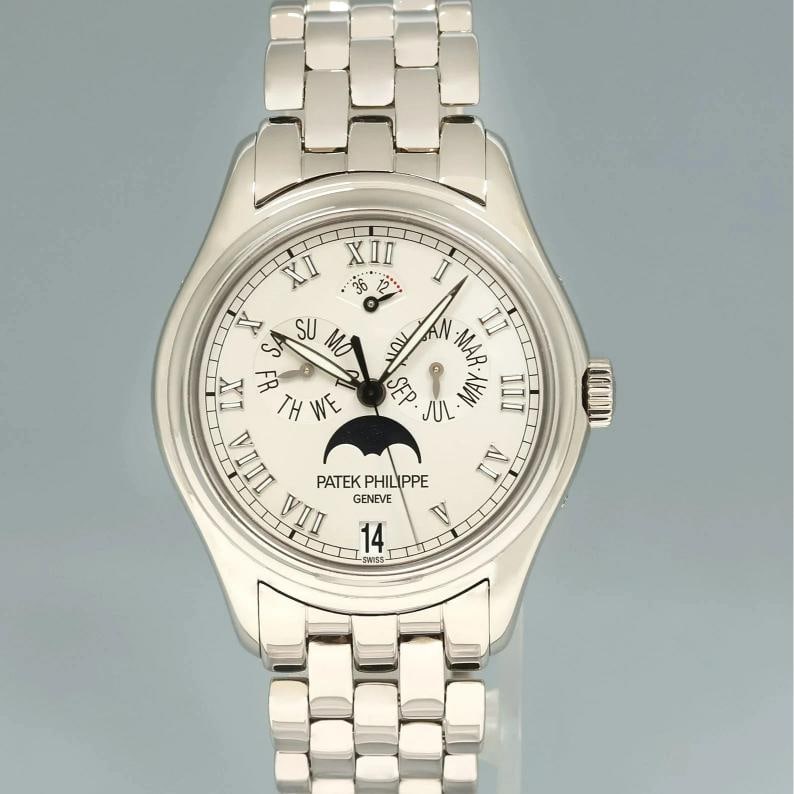 MINT Patek Philippe 5036G White Gold 37mm Annual Calendar Moon Phase Watch Box - 2