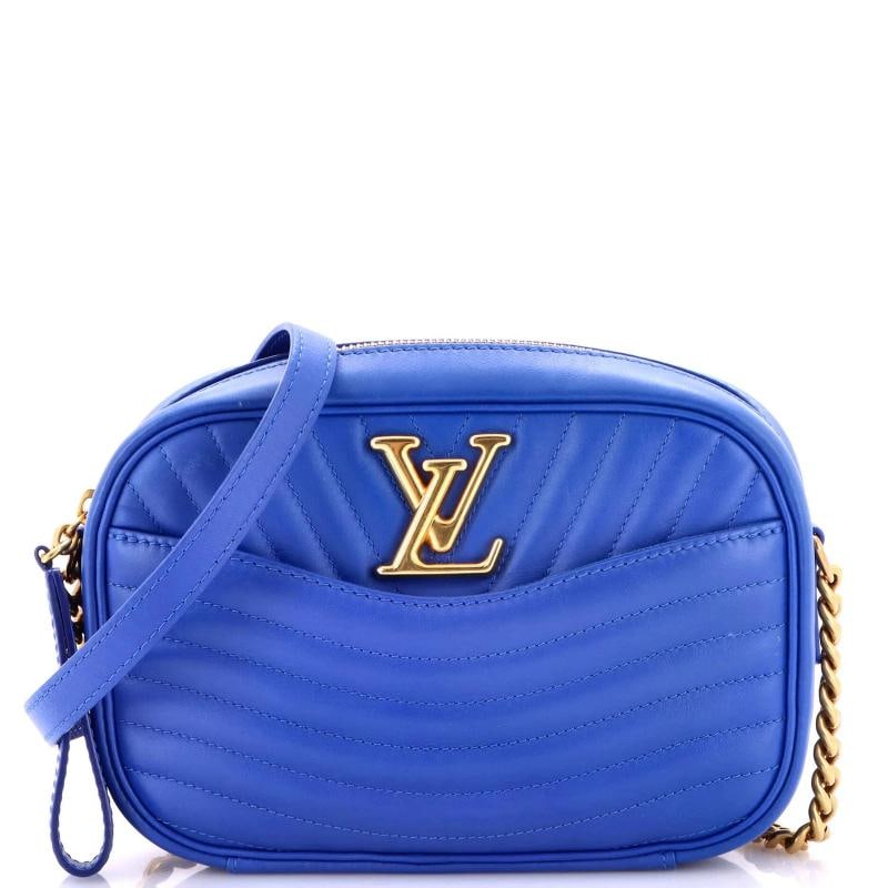 Louis Vuitton New Wave Camera Bag Quilted Leather: Condition: Pre-owned - Excellent,Brand: Louis Vuitton,Exterior Material: Leather,Style: Cross Body Bags,Exterior Color: Blue,Department: Women,Size: Unknown Condition: Excellent. Exterior: minor