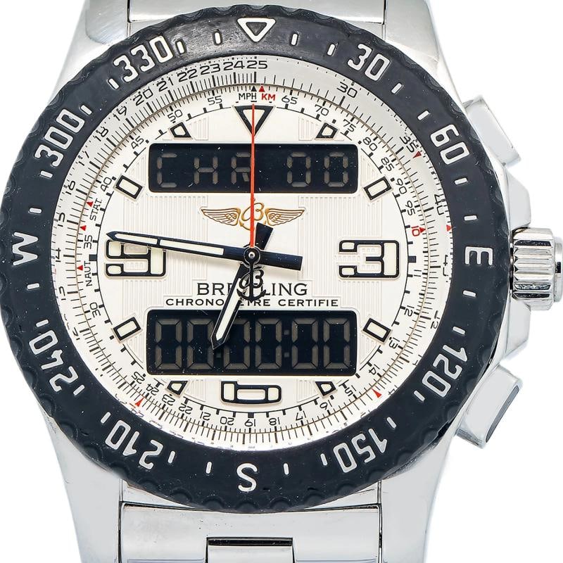 Breitling Airwolf Raven A78364 2016 Card SS Cream Dial Quartz Men's 44mm - 2