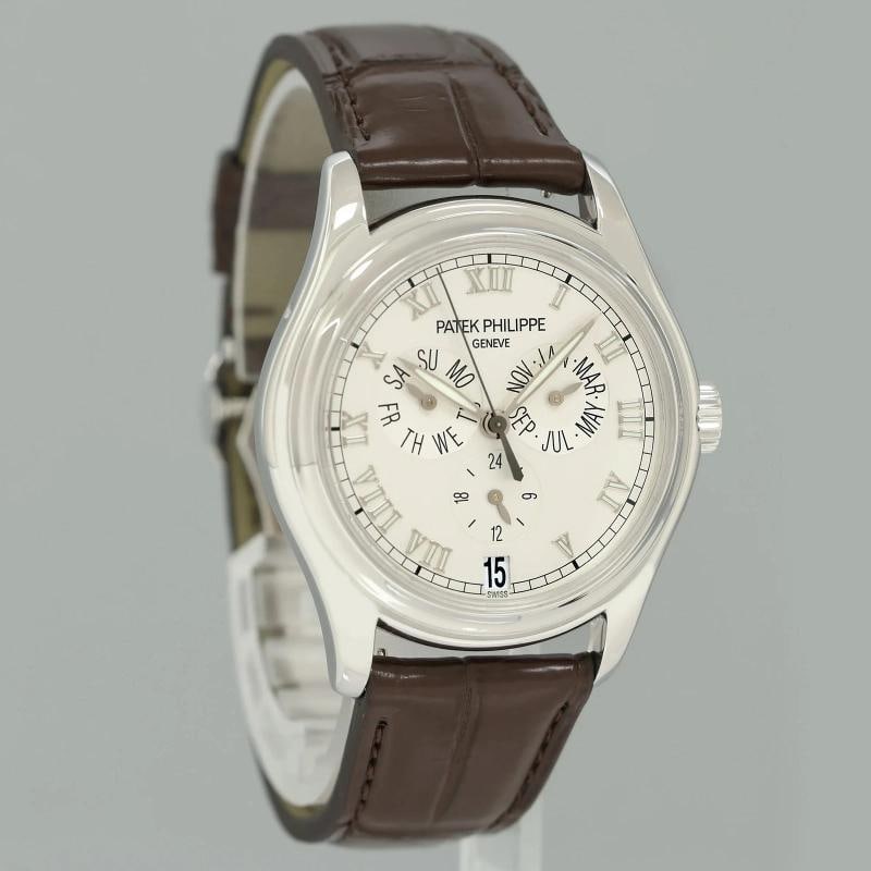 PAPERS MINT Patek Philippe White Gold Annual Calendar 5035G Calatrava Roman - 3