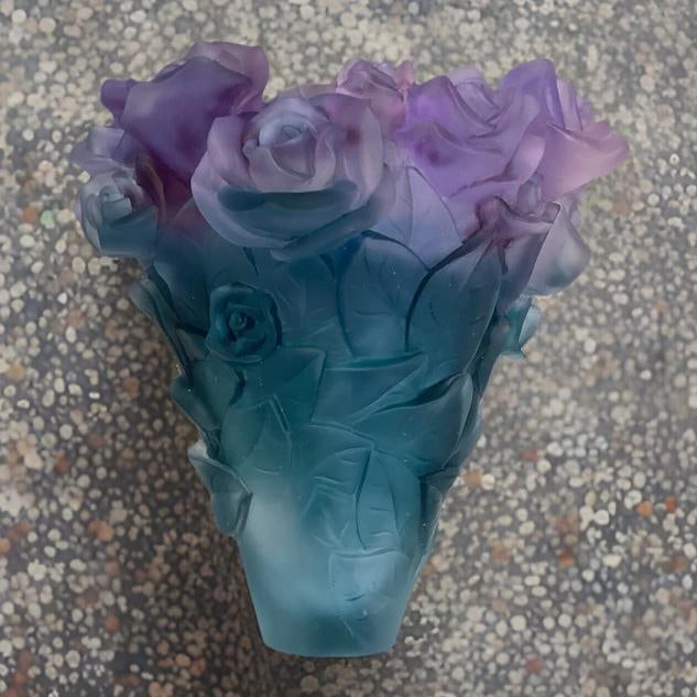 XL Multi Color Crystal Nancy Daum Style Vase H8Ã¢â‚¬ÂW6Ã&# - 2