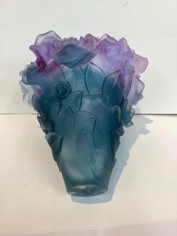 XL Multi Color Crystal Nancy Daum Style Vase H8Ã¢â‚¬ÂW6Ã&# - 4
