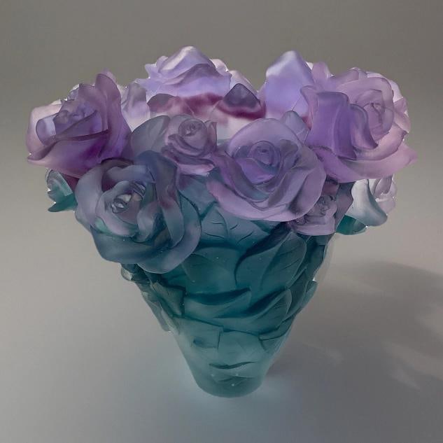 XL Multi Color Crystal Nancy Daum Style Vase H8Ã¢â‚¬ÂW6Ã&# - 6