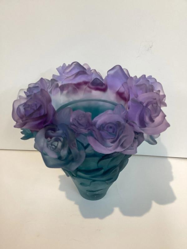 XL Multi Color Crystal Nancy Daum Style Vase H8Ã¢â‚¬ÂW6Ã&# - 8