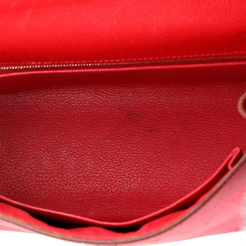 Hermes Kelly Handbag Pink Epsom with Palladium Hardware 25 - 6