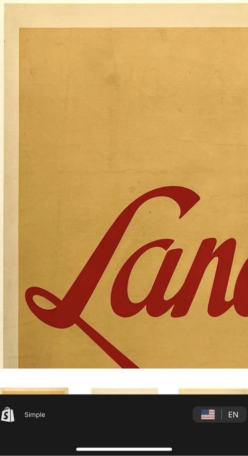 Original Vintage Poster LAND WITH THE U.S. MARINES World War II Recruiting LINEN - 2