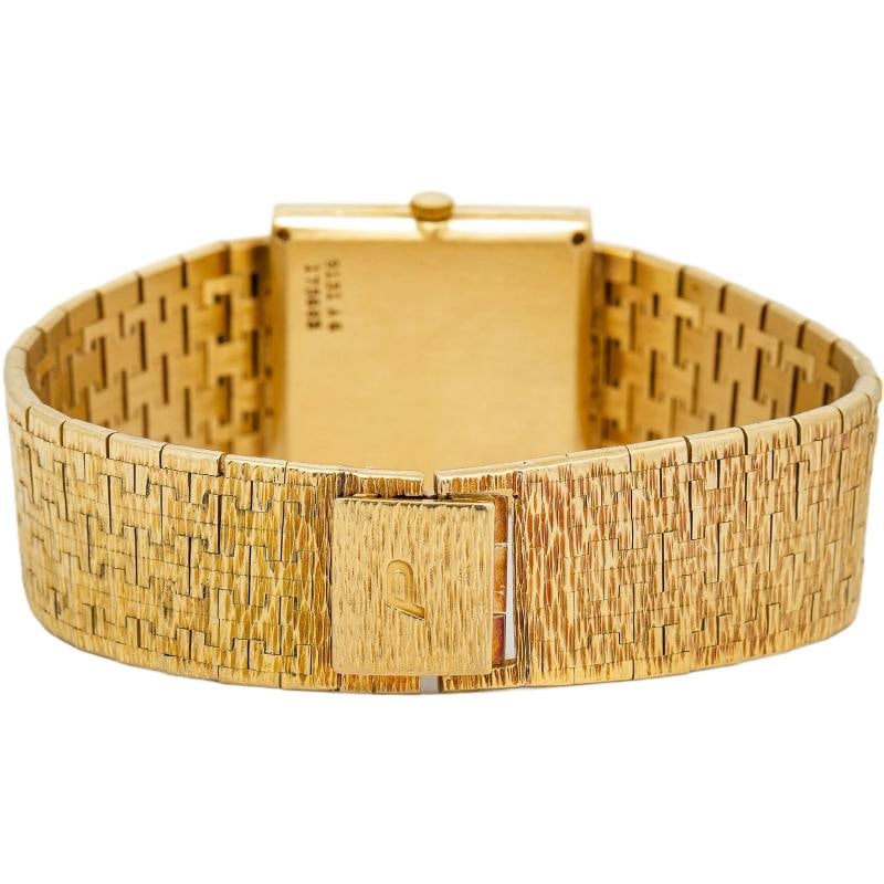 Piaget Vintage 9131A6 Rare Manual 18K Yellow Tiger Eye Dial Unisex Watch 23mm - 4