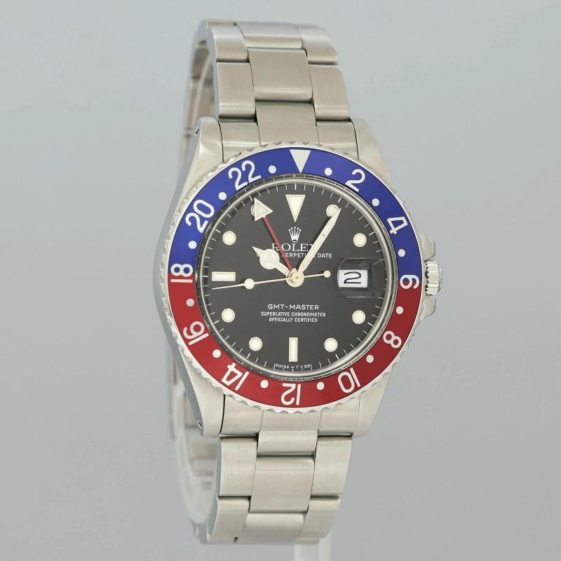 1988 MINT Rolex GMT-Master Pepsi Blue Red 40mm Steel 16750 Watch Box - 3